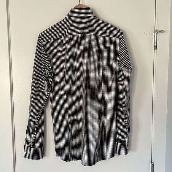 Hugo Boss Black and White Check Dress Shirt - Picture 4 of 5